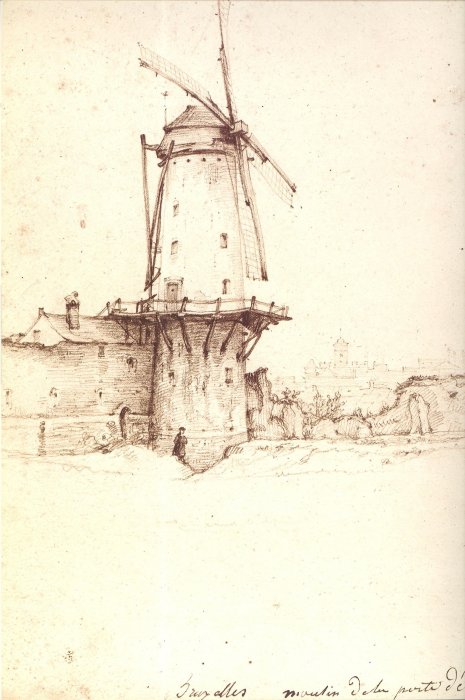 Windmolen bij de Anderlechtse Poort Molen Van der Meeren Molen Servaes
